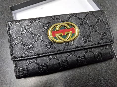 gucci black wallet authentic.